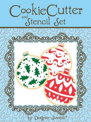 Christmas Ornament Cookie Cutter and Stencil Set - Click Image to Close